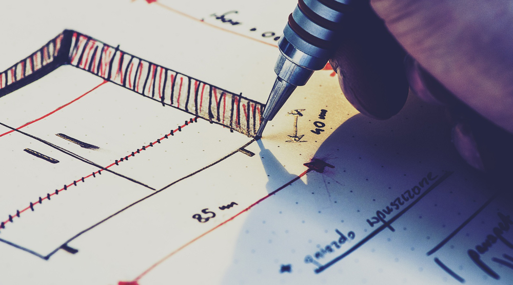 hand drawn architecture architectural plans